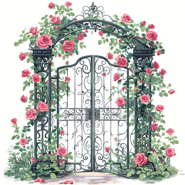 Garden Gate,Flowers,Garden