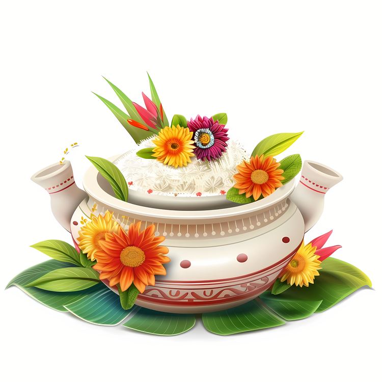 Happy Ugadi,Flower,Pot