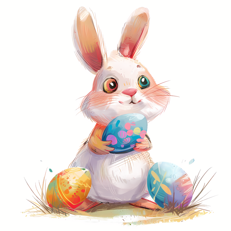 Easter Bunny,Illustrated,Rabbit
