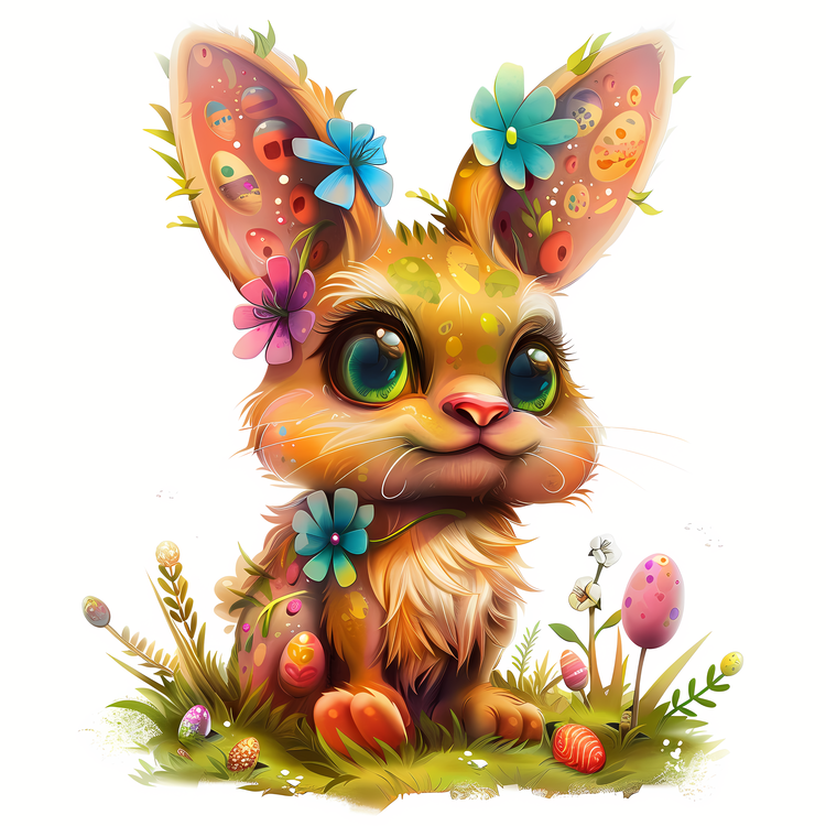 Easter Bunny,Rabbit,Flowers
