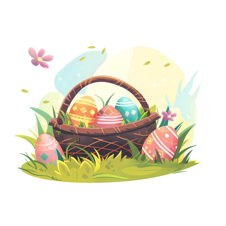 Happy Easter,Easter Basket,Easter Eggs