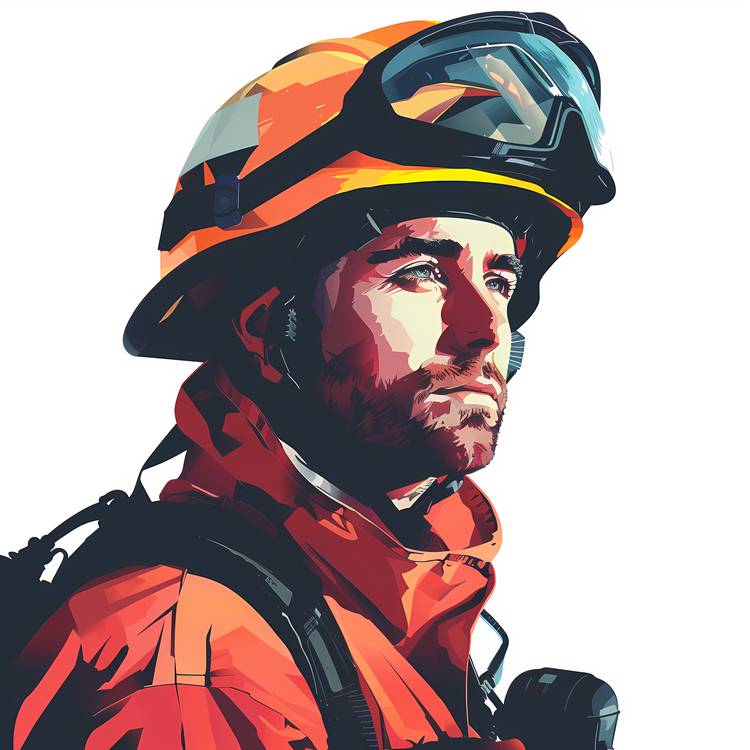 Firefighter,Portrait,Safety Gear