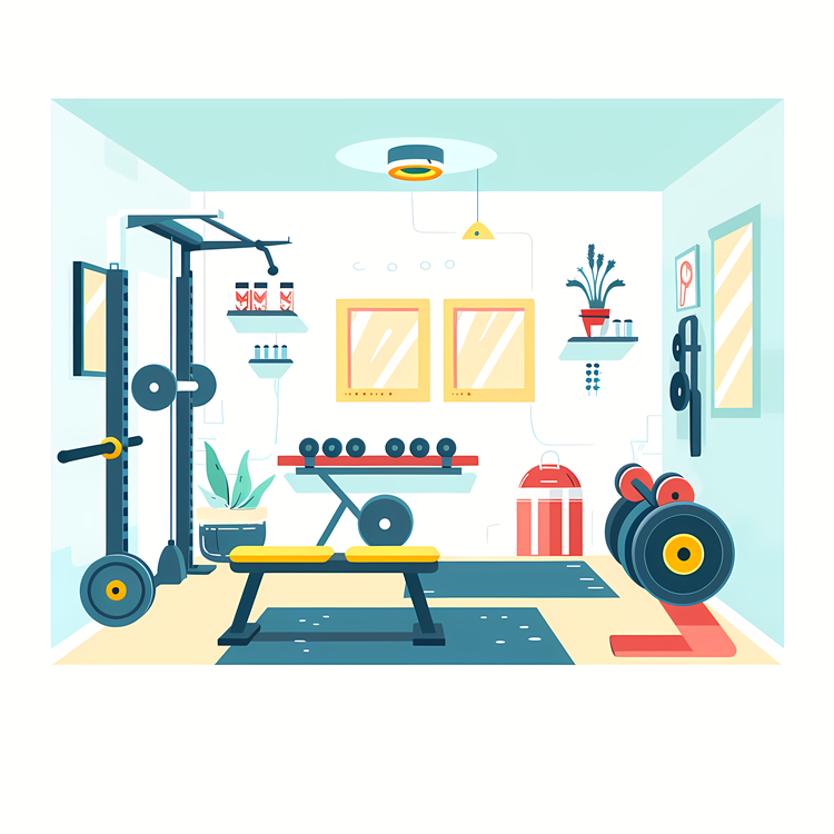 Gym,Fitness Room,Exercise Equipment