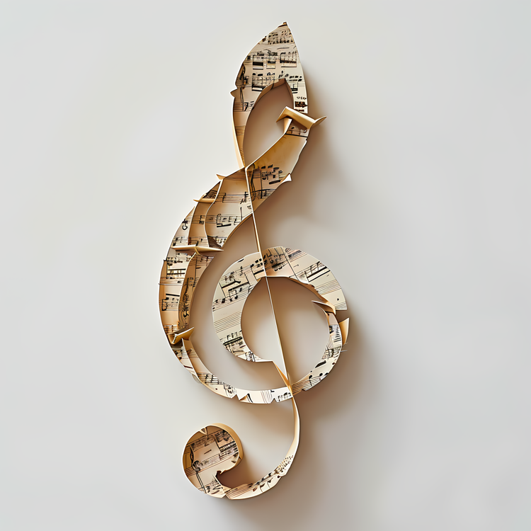 Music Note,Paper Cutout,Music Theme