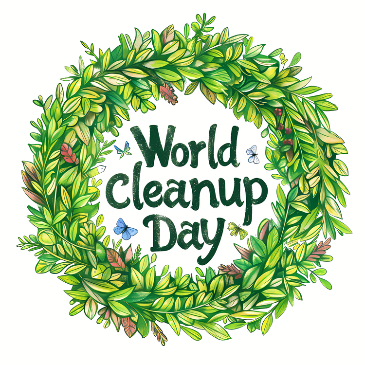 World Cleanup Day,Cleanup Day,Nature Wreath