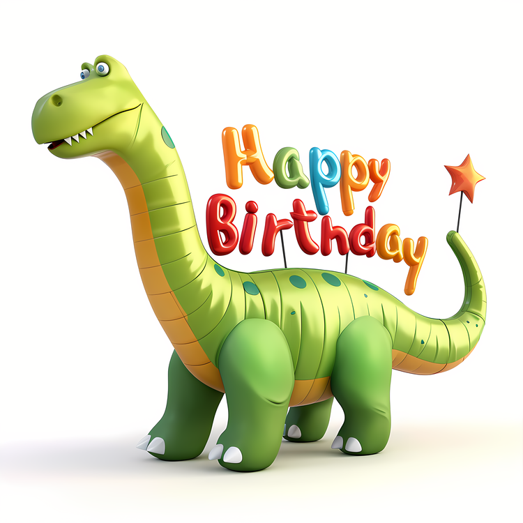 Happy Birthday,Dinosaur,Green
