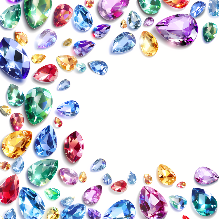 Gemstones,Multicolored Gems,Shining Gems