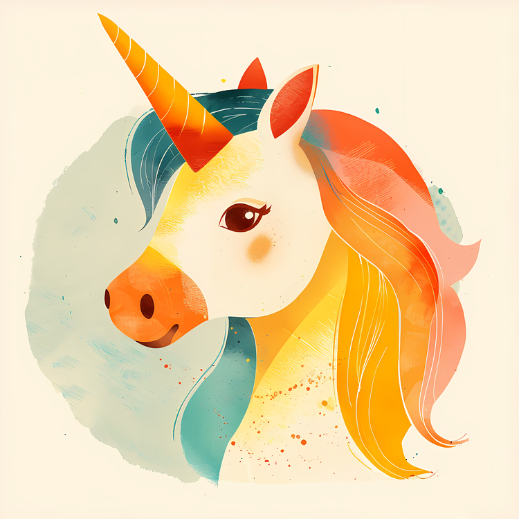 Unicorn,Watercolor,Colorful