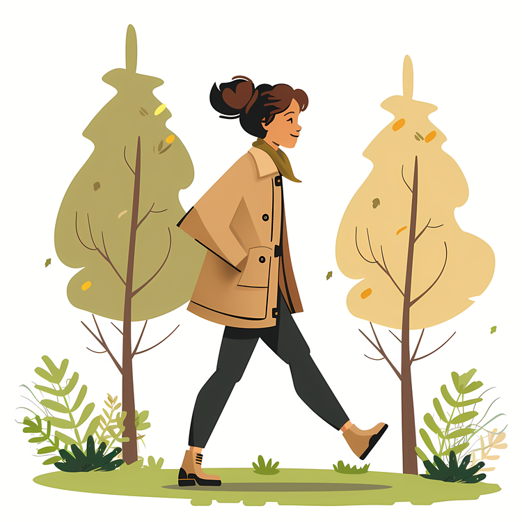 Cartoon Walking Woman,Woman,Walk