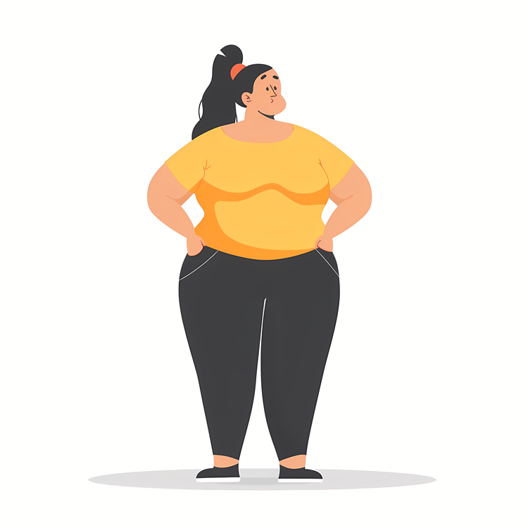 Obesity Woman,Thin,Fat
