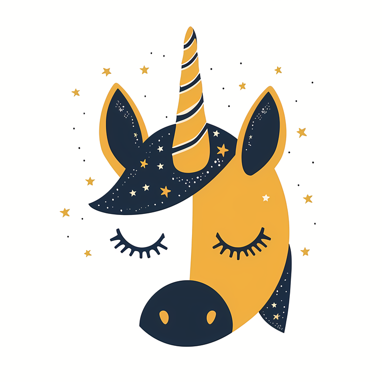 Unicorn,Mythical Creature,Golden Horns