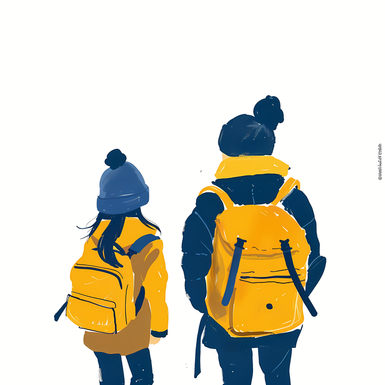 Students With Backpack,People,Girl