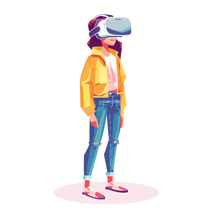 Wearing Vr Headset,Vr,Virtual Reality