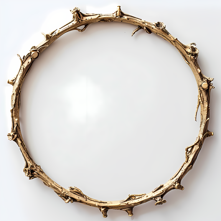 Round Frame,Golden Crown,Jewelry