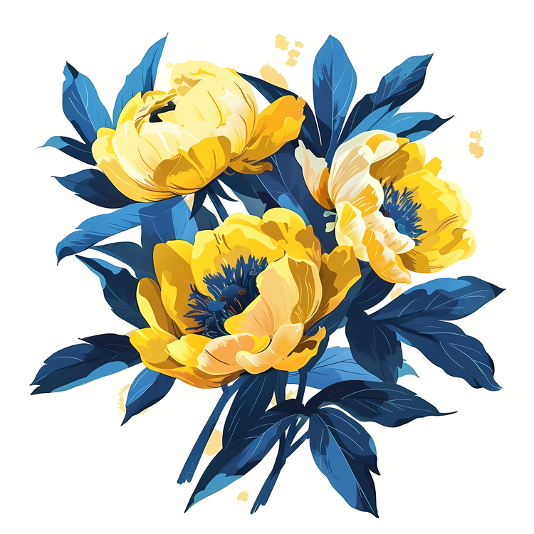 Peony Flower Arrangement,Bouquet,Yellow Flowers