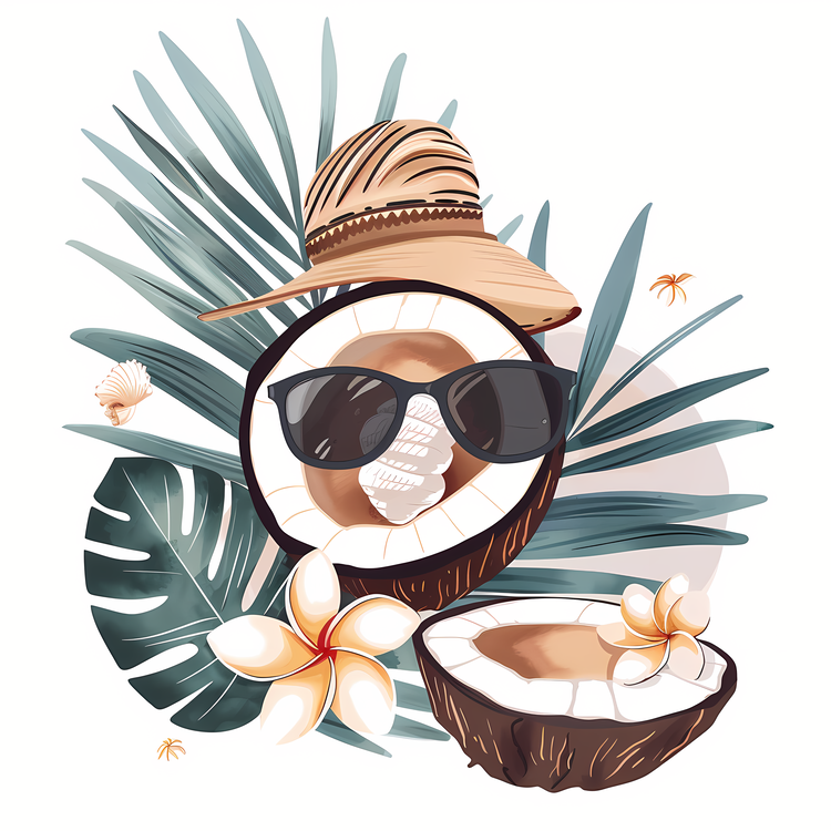 Coconut Summer,Coconut,Sunglasses