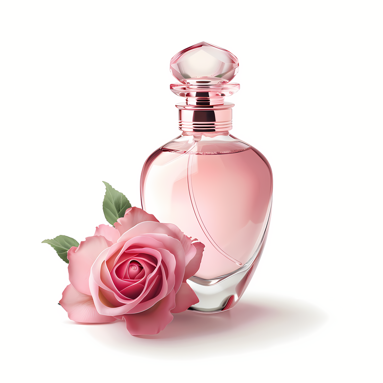 Fragrance Day,Pink Rose,Perfume Bottle