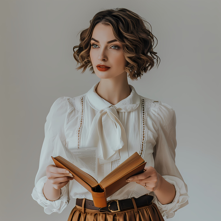 Young Woman With Book,Beauty,Woman