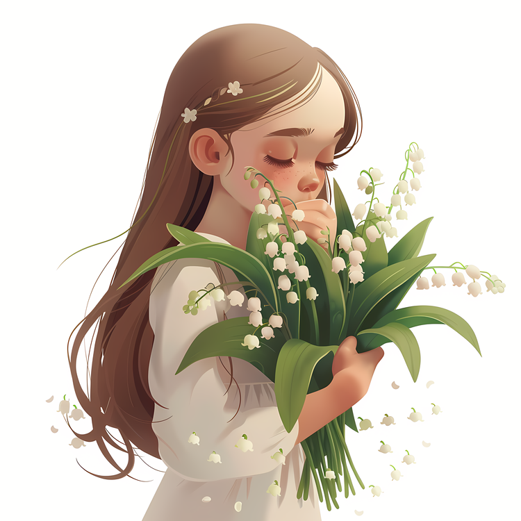 Girl,Flower,Spring