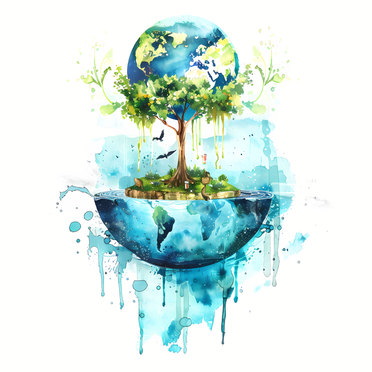 World Water Day,Environmental,Watercolor