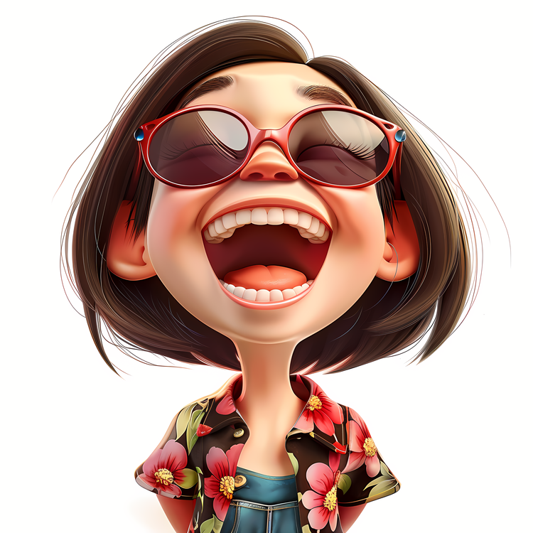 Lets Laugh Day,Cartoon,Girl