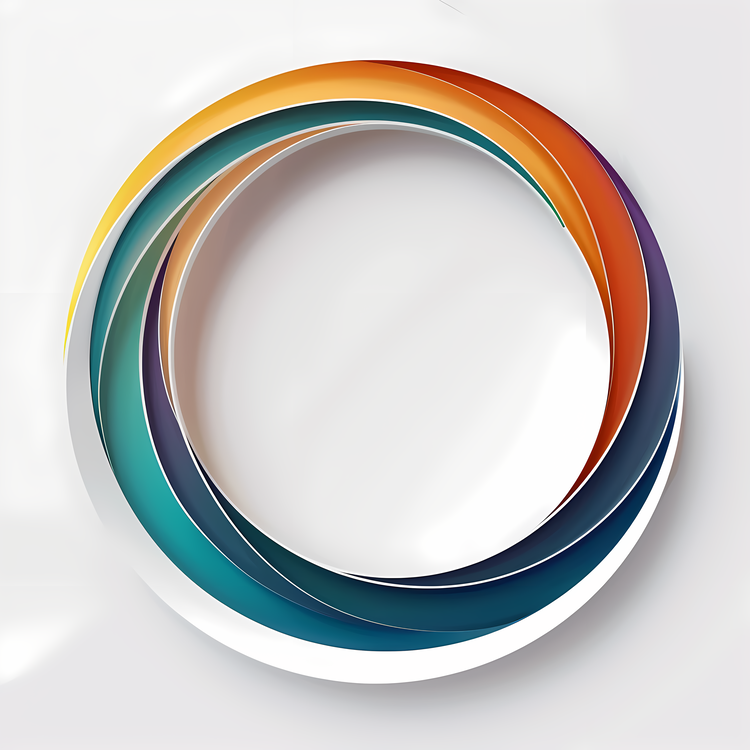 Round Frame,Colorful Swirl,Paper