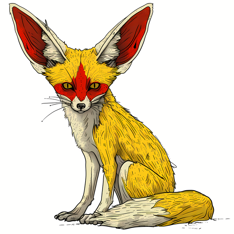 Fennec Fox,Red Fox,Cartoon Fox