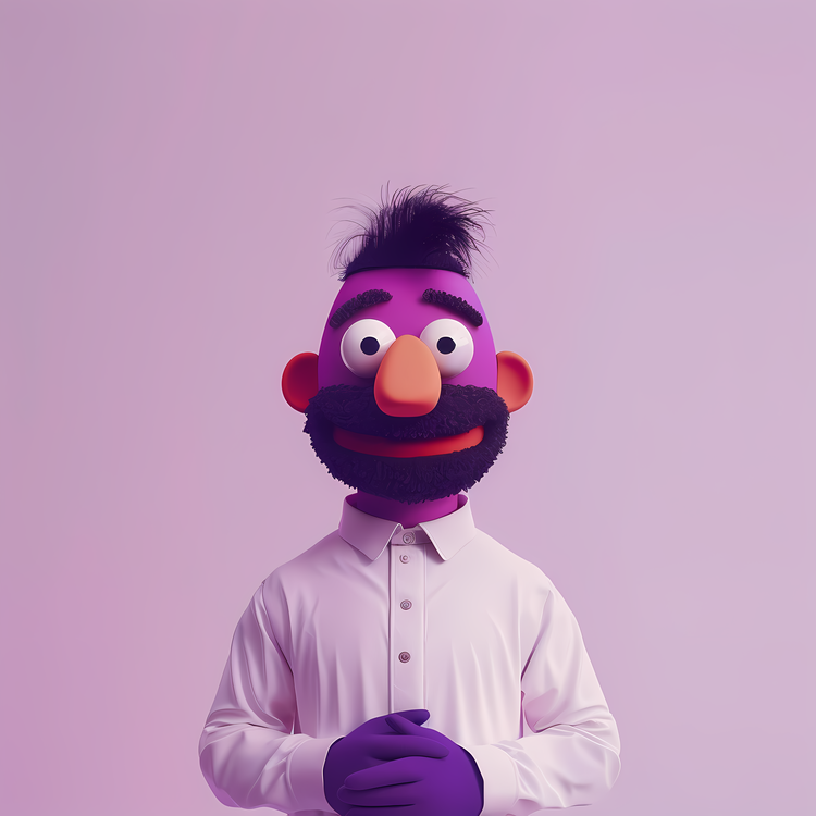 Cartoon Character,Mask,Purple