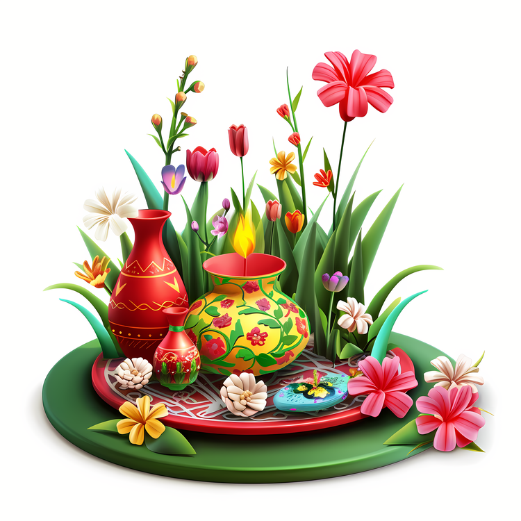 International Nowruz Day,Flowers,Pottery
