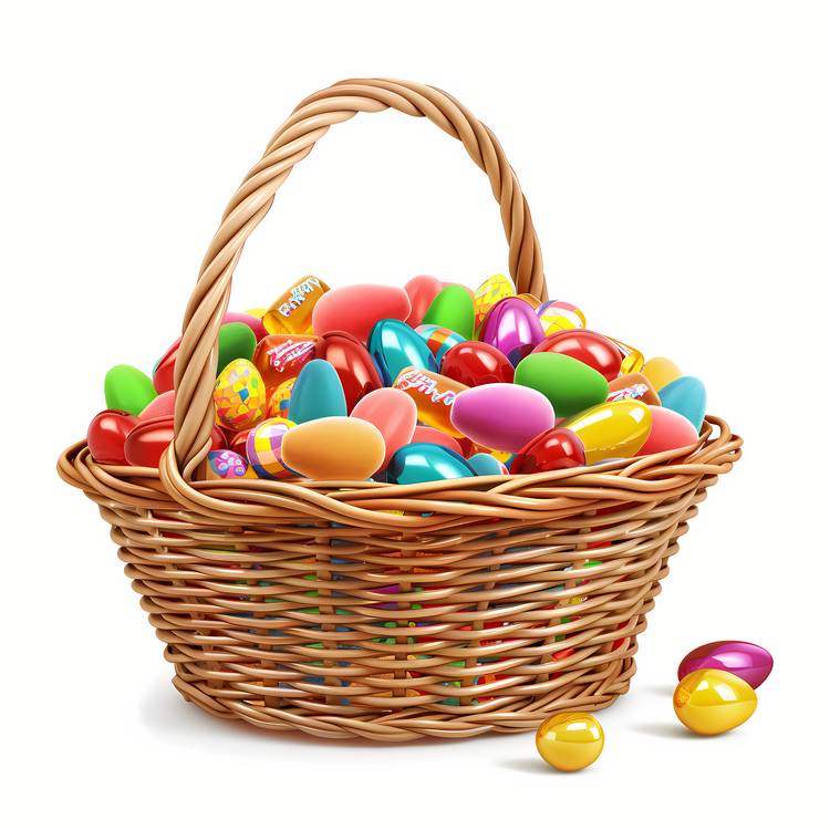 Easter Basket,Basket Of Candy,Easter Candy