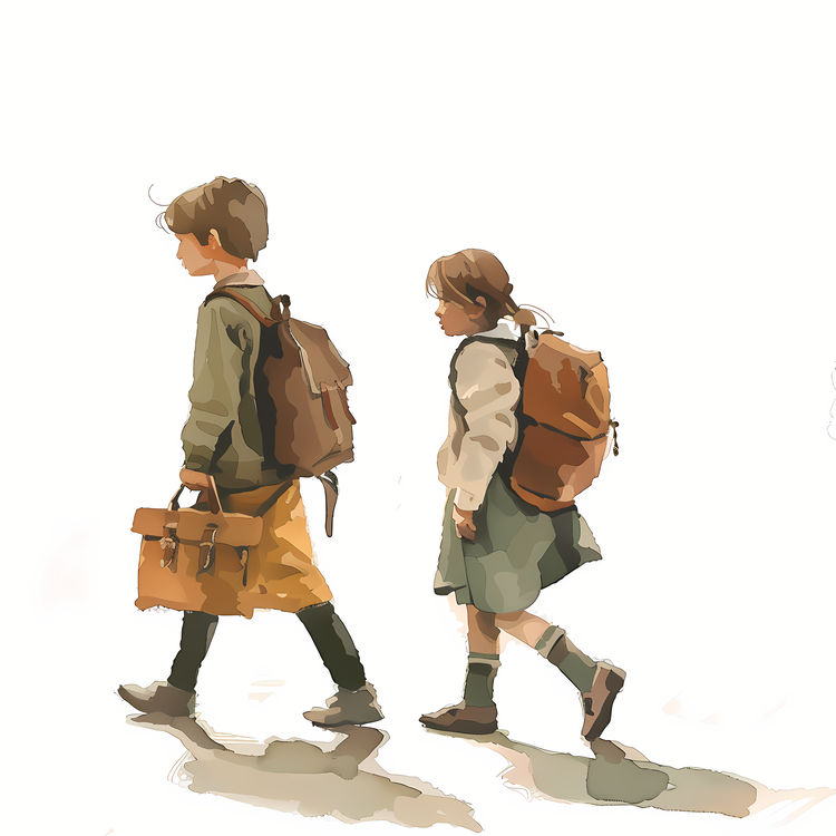 Students With Backpack,Human,Backpack