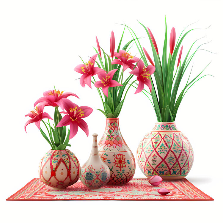 International Nowruz Day,Vases,Vases With Pink Flowers
