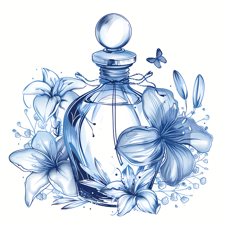 Fragrance Day,Perfume Bottle,White Background