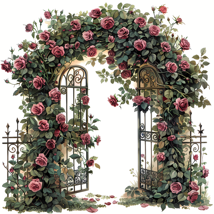 Garden Gate,Flowers,Door