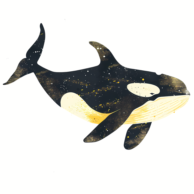 Killer Whale,Whale,Watercolor