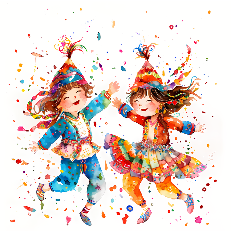 Purim,Kids,Colorful