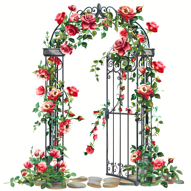 Garden Gate,Flowers,Garden