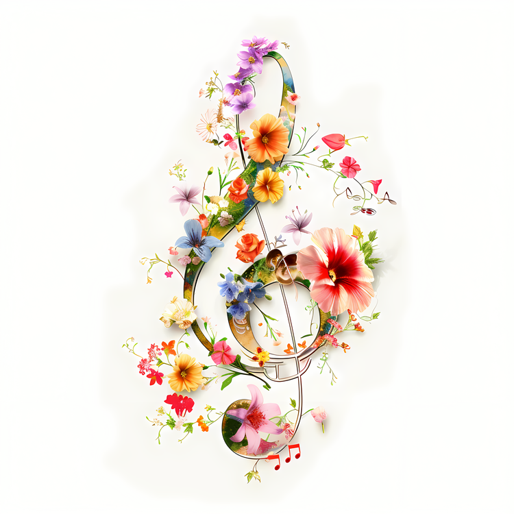 Music Note,Music,Floral Design