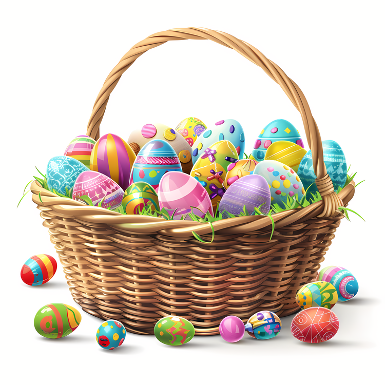 Easter Basket,Basket,Easter Eggs