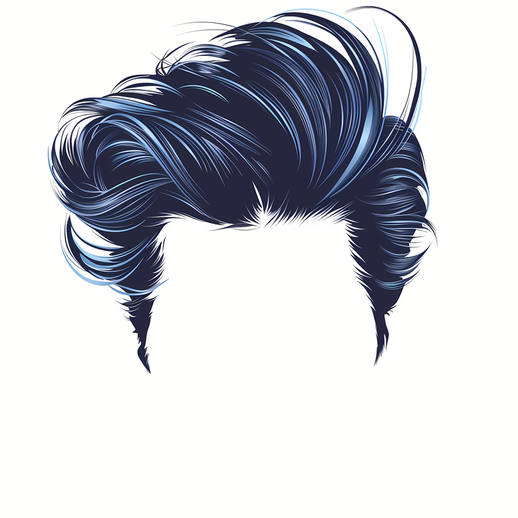 Man Hairstyle,Blue Hair,Haircut