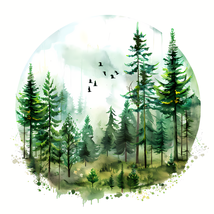 International Day Of Forests,Watercolor,Forest