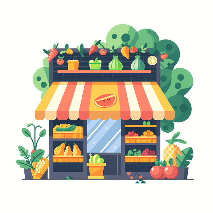 Street,Fruit And Vegetable Stand,Grocery Store