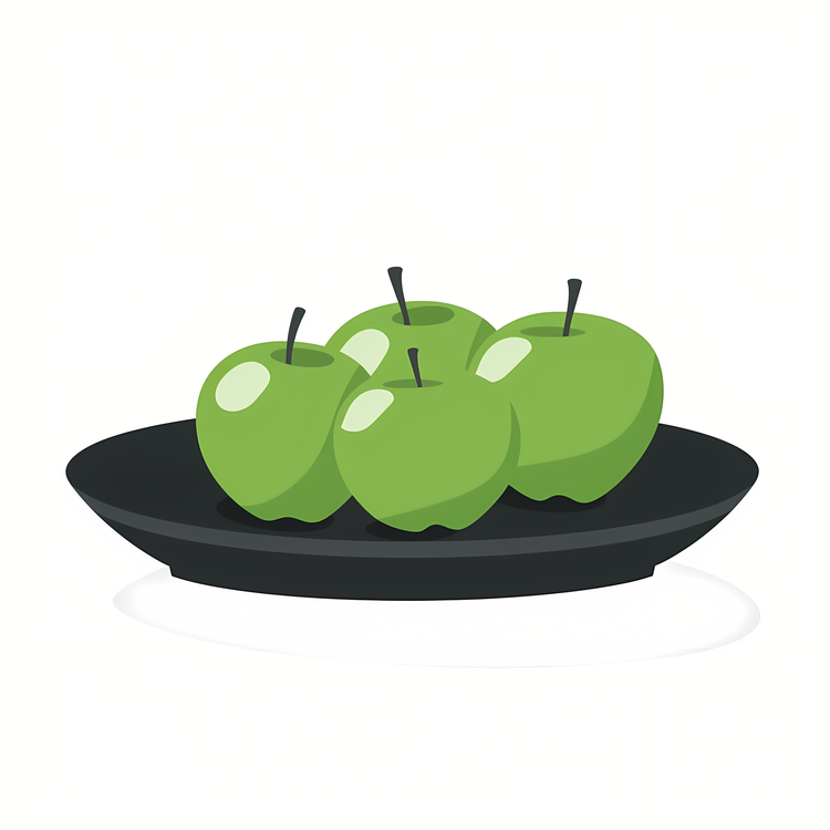 Green Apples,Plate,Food