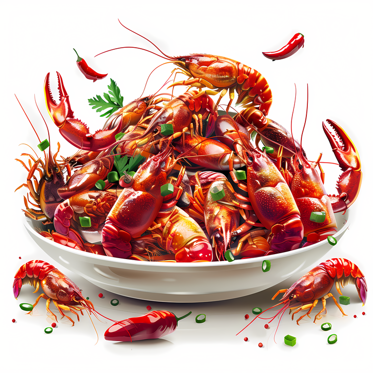 Crawfish,Red Shrimp,Restaurant Dish