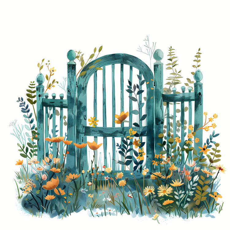 Spring Garden Gate,Garden Gate,Wooden Gate