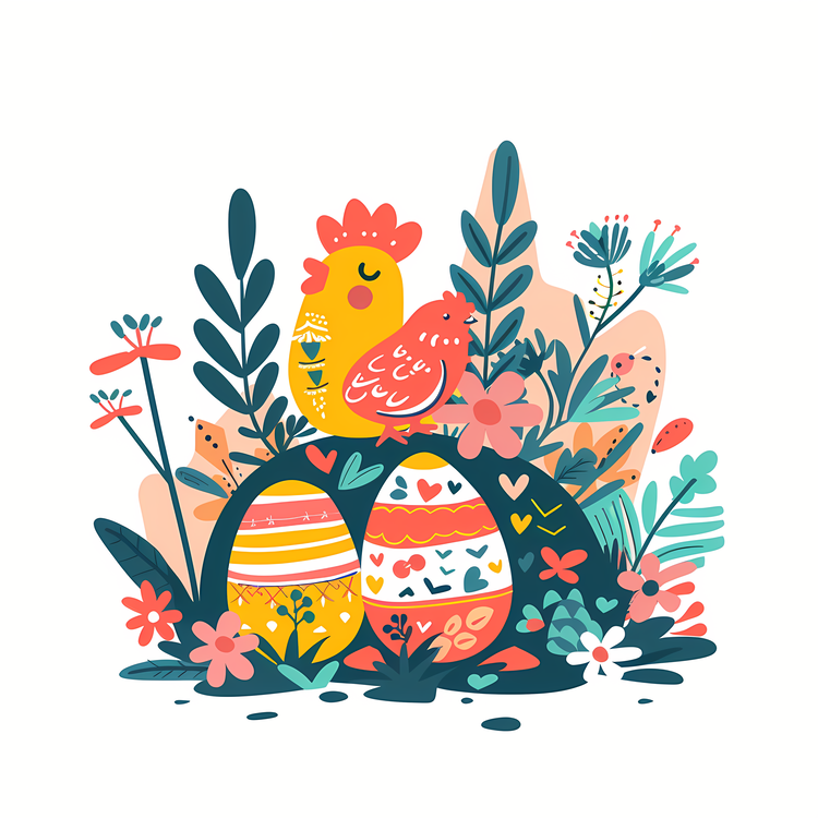 Happy Easter,Colorful,Floral