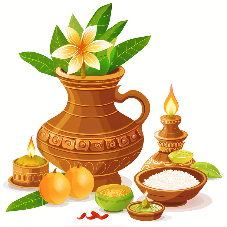 Happy Ugadi,Vase,Flower