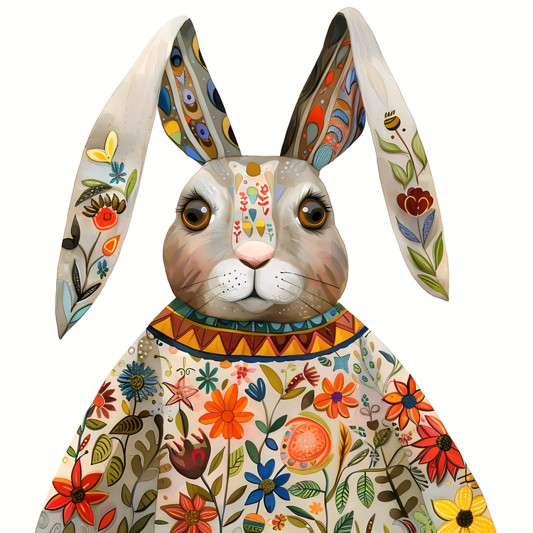 Easter Bunny,Adorable,Floral