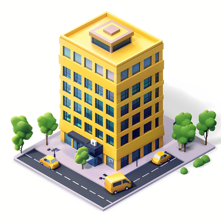 Office,Building,Yellow