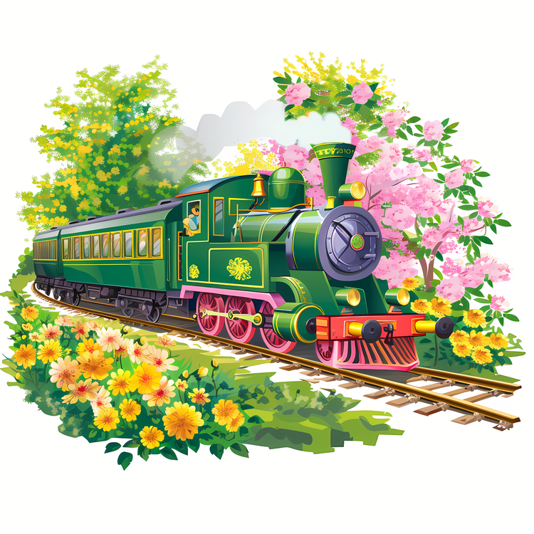Spring,Train,Green